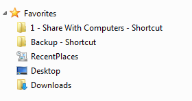 Favorites Folder