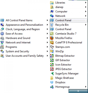 Expanded Desktop toolbar