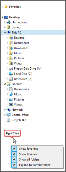 Remove Explorer Folders