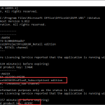 command window displaying the licenses