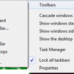 Create a taskbar toolbar
