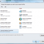 Now the rdp files will open