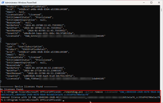 remove the license key