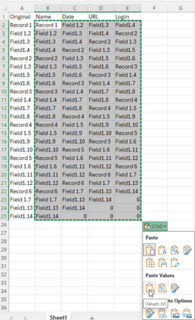 Copy and paste Special as values to remove the formulas